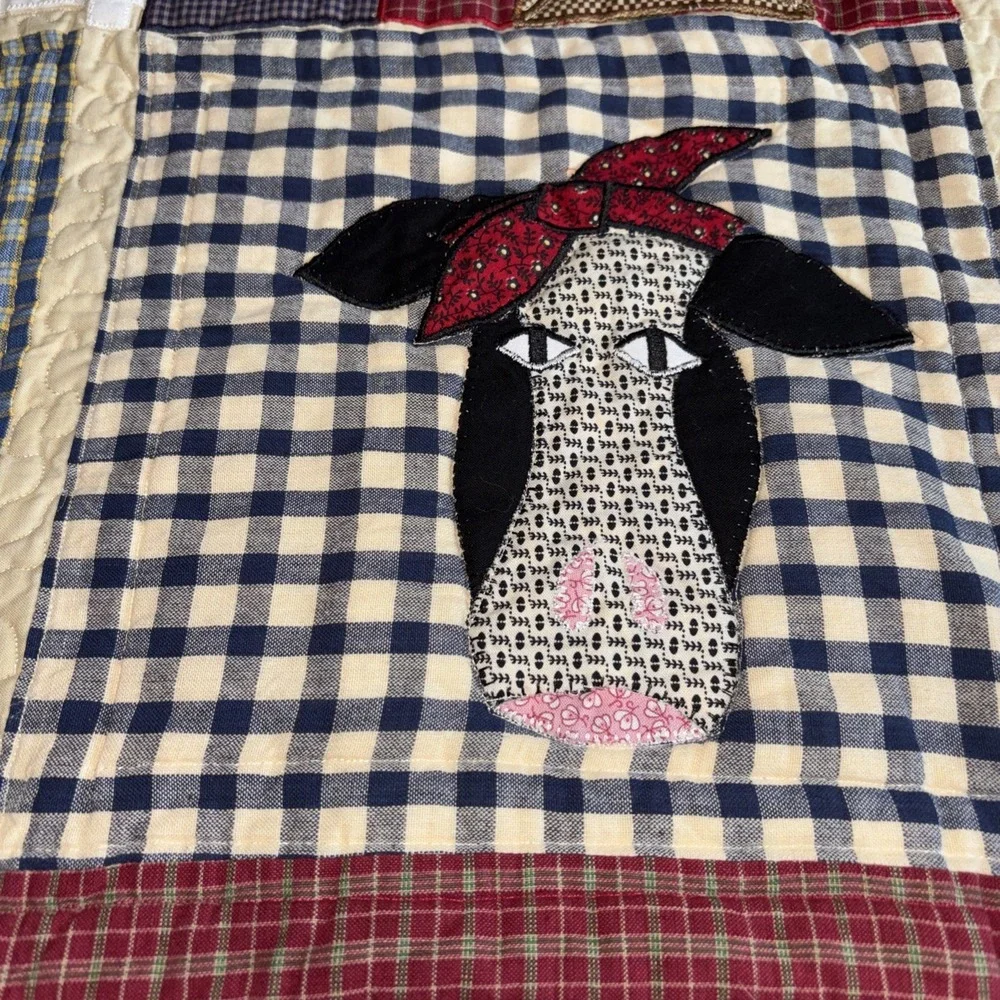 Handmade Crib Quilt Baby Blanket‎ Patchwork Old McDonald Farm Animals Unisex